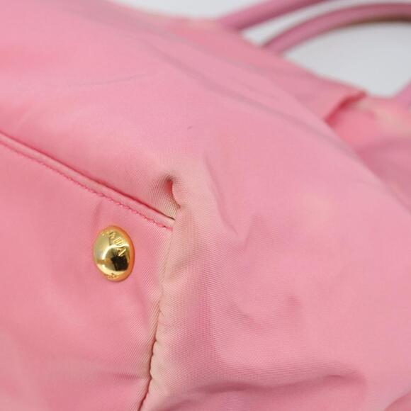 PRADA Hand Bag Nylon Pink Gold Auth 146881 - Picture 15 of 16